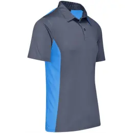 Mens Glendower Golf Shirt Aqua Side